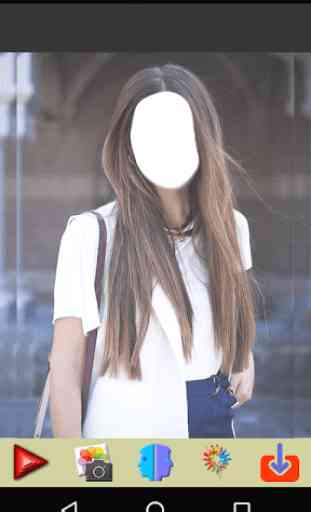 Women Long Hair Style Photo Montage 3