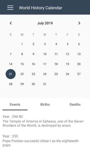 World History Calendar 1