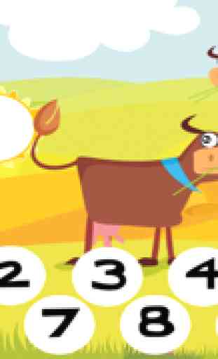 123 Animals Counting App: Cavalli, Bambini Gratis Gioco Per Imparare la Matematica. Risolvere i Compiti di Matematica e Buon Divertimento! Preparazione Per la Scuola e Kindergarten, Giochi Con Numeri di Serie e la Logica. Emozionante Math Quiz Cup 2