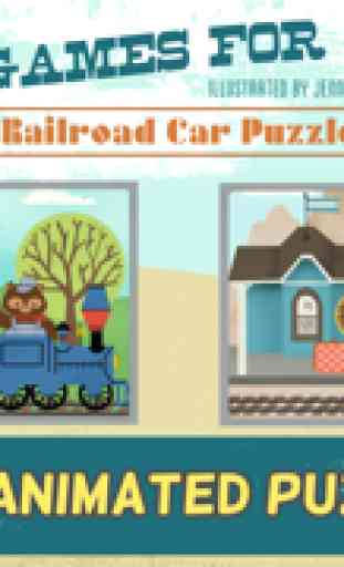 Giochi di treno per i bambini: Zoo Puzzle 1