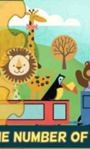 Giochi di treno per i bambini: Zoo Puzzle 3