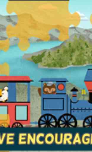 Giochi di treno per i bambini: Zoo Puzzle 4