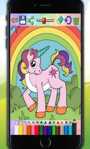 Unicorni e pony - disegni per dipingere e libro da colorare 1