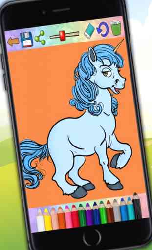 Unicorni e pony - disegni per dipingere e libro da colorare 2