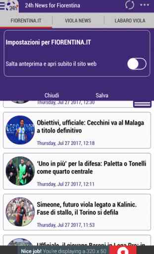 24h News for Fiorentina 2