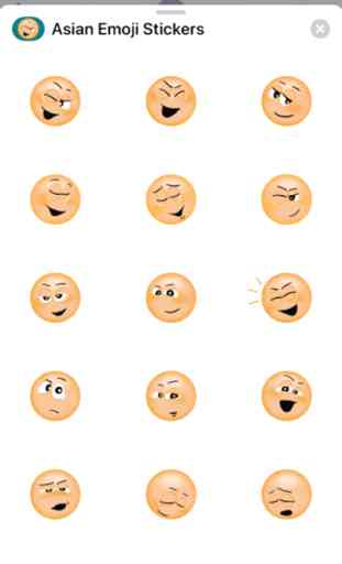 Adesivi asiatico Emoji 2