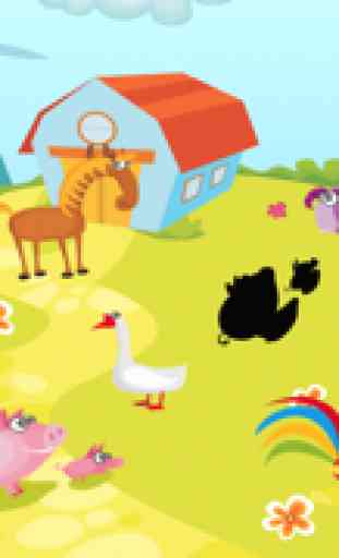 Attivo! Ombra del Gioco Per i Bambini di Imparare e Giocare Con Farm Animals 2