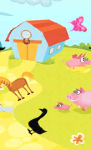 Attivo! Ombra del Gioco Per i Bambini di Imparare e Giocare Con Farm Animals 3