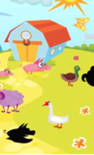 Attivo! Ombra del Gioco Per i Bambini di Imparare e Giocare Con Farm Animals 4