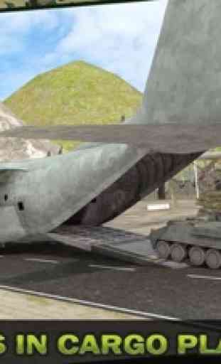 Esercito Carico Aereo Volo Simulatore: Trasporto Guerra Carro armato in Campo di battaglia 4