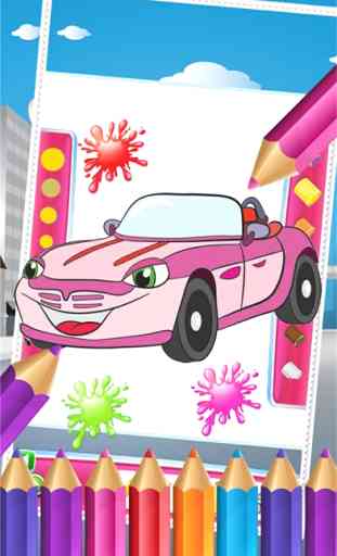 Auto in Città Coloring Book World dipingere e disegnare gioco per i bambini 2