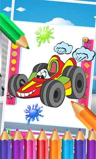 Auto in Città Coloring Book World dipingere e disegnare gioco per i bambini 3