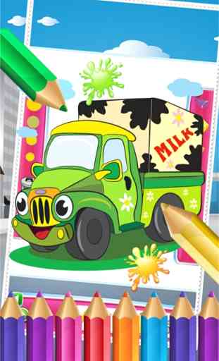 Auto in Città Coloring Book World dipingere e disegnare gioco per i bambini 4