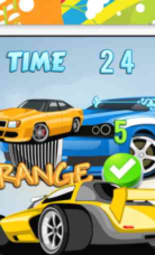 Cars Race and Motor Truck Puzzles Color Matching 2