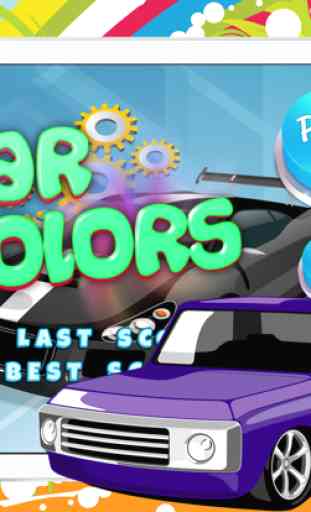 Cars Race and Motor Truck Puzzles Color Matching 3