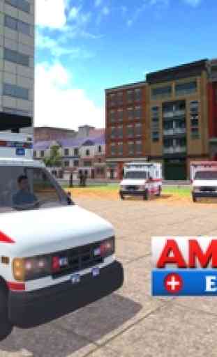 Città Ambulanza di emergenza - parcheggio in 3D e di guida gioco di simulazione 1