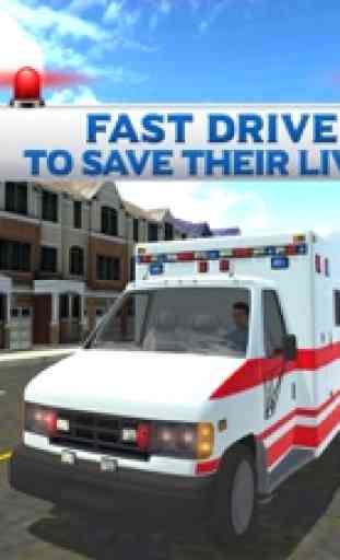 Città Ambulanza di emergenza - parcheggio in 3D e di guida gioco di simulazione 3