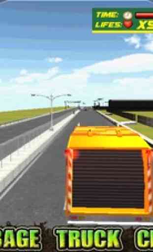 Città simulatore camion della spazzatura 3D - guidare spazzatura veicolo e scavatrice gru a spazzare le strade 2