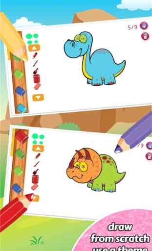 Dino Coloring Book disegno per Giochi bambini 2