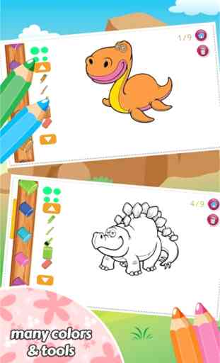 Dino Coloring Book disegno per Giochi bambini 4