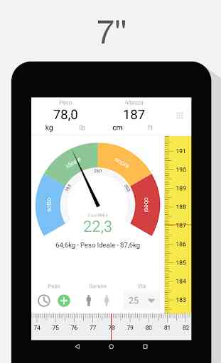 BMI Calcolatore: Peso ideale & BMI, Peso Diario 3