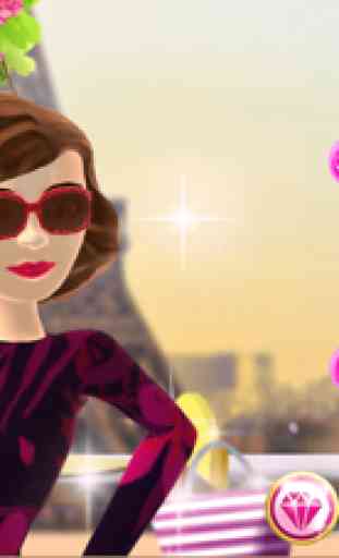 Gioco di vestire alla moda per ragazze: Parigi - giochi di bellezza per bambine 2