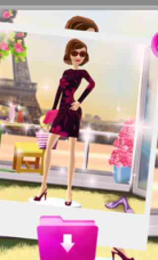 Gioco di vestire alla moda per ragazze: Parigi - giochi di bellezza per bambine 3