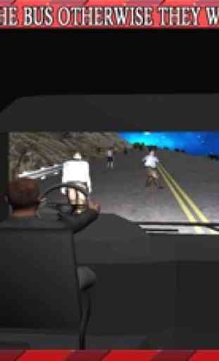 I passeggeri di autobus di guida a Zombie Town Cockpit View - Creepy Highway Apocalypse Città 1