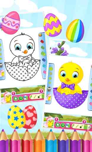 Uovo di Pasqua da colorare Book World dipingere e disegnare gioco per i bambini 3