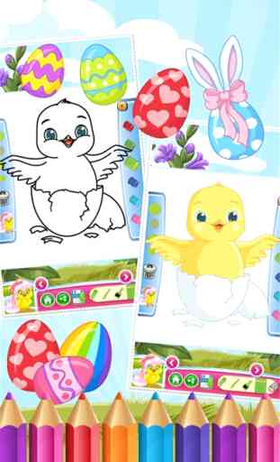 Uovo di Pasqua da colorare Book World dipingere e disegnare gioco per i bambini 4