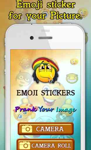 Adesivi fotocamera emoji: Aggiungere Cool Emoticon smiley Espressione Innamorato alla foto 1