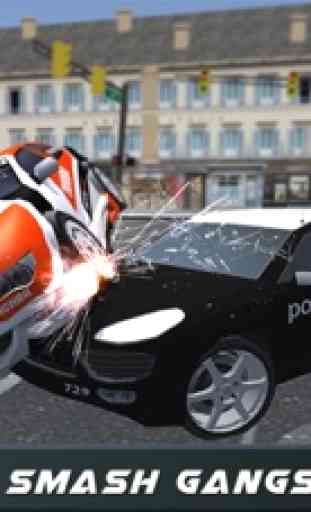 Driver di fuoristrada estremo Macchina della polizia simulatore 3D - Azionamento nello polizia veicolo 2