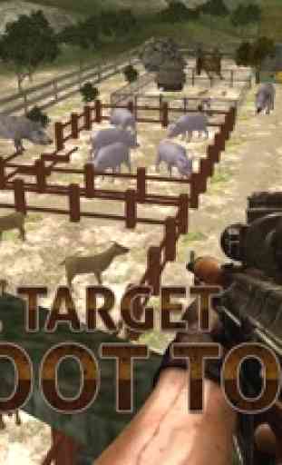 Fattoria simulatore cacciatore di cinghiali - bestiame guardia & cecchino tiro simulatore del gioco 1