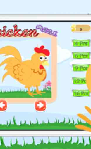 Puzzle di animali allevamento per bambini da pollo 1