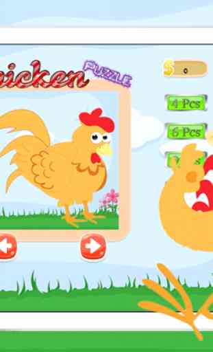 Puzzle di animali allevamento per bambini da pollo 3
