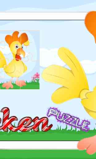 Puzzle di animali allevamento per bambini da pollo 4