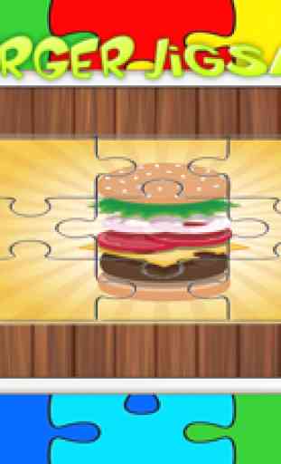 Il cibo Burger Jigsaw - Giochi di Cucina puzzle per adulti e per bambini gratis 1