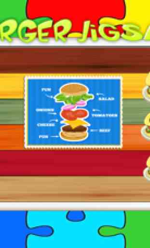 Il cibo Burger Jigsaw - Giochi di Cucina puzzle per adulti e per bambini gratis 2