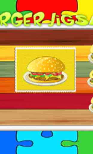 Il cibo Burger Jigsaw - Giochi di Cucina puzzle per adulti e per bambini gratis 3