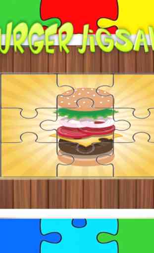 Il cibo Burger Jigsaw - Giochi di Cucina puzzle per adulti e per bambini gratis 4