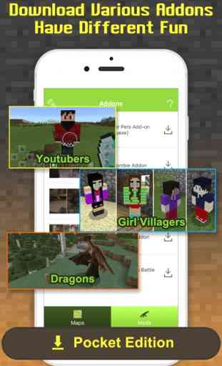 Add ons & mappe - app gratuita for Minecraft PE 1