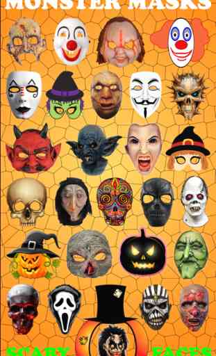 Halloween Mostro Maschere Photo Sticker Maker 2