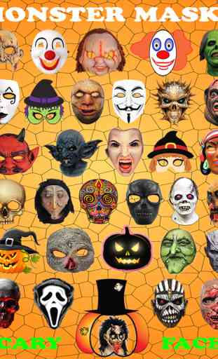 Halloween Mostro Maschere Photo Sticker Maker Free 3