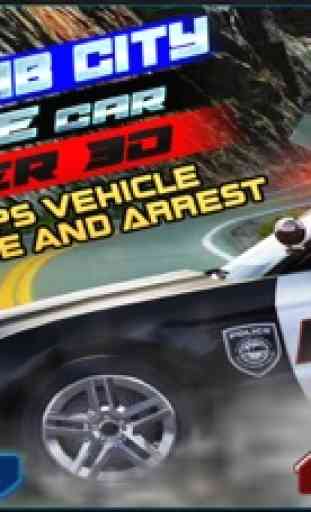 Polizia Auto Autista Inseguir Alto Velocità Via 3D 1