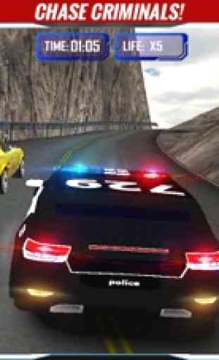 Polizia Auto Autista Inseguir Alto Velocità Via 3D 2