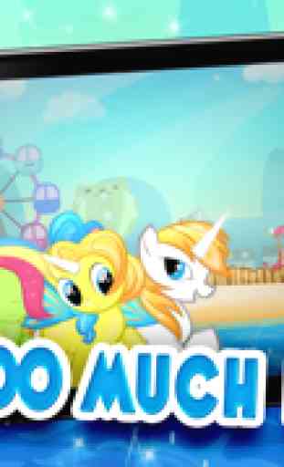 Piccola Magia Unicorn Dash: My Pretty Pony principessa vs Shark Tornado Attack gioco - Multiplayer GRATIS 4