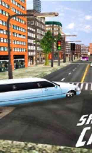 limousine di lusso in taxi città guida di veicoli in 3D 4