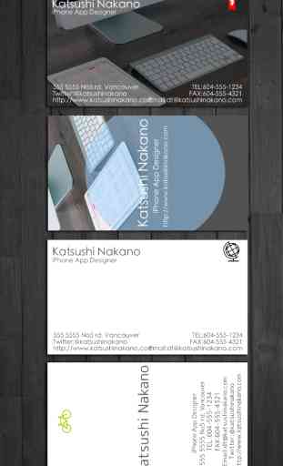 BusinessCardDesigner - Biglietto Maker Business, Creator, editor, modelli, disegni con PDF, AirPrint e la funzione e-mail 1