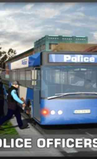 conducente polizia prigione dell'autobus lavoro 3D: trasferimento in autobus e Trasporti criminali a Città del carcere 1