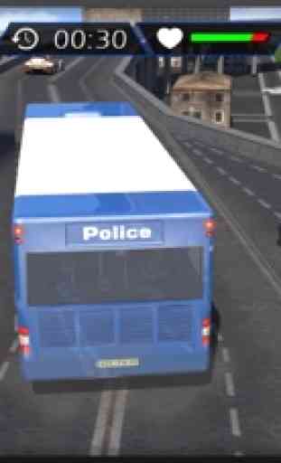conducente polizia prigione dell'autobus lavoro 3D: trasferimento in autobus e Trasporti criminali a Città del carcere 3